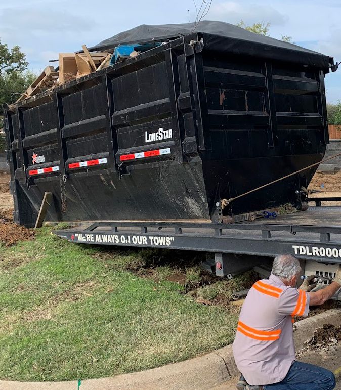 JAWS Junk and Waste Removal Commercial dumpsters. Residential Dumpster. Arlington Texas. Personal Dumpster