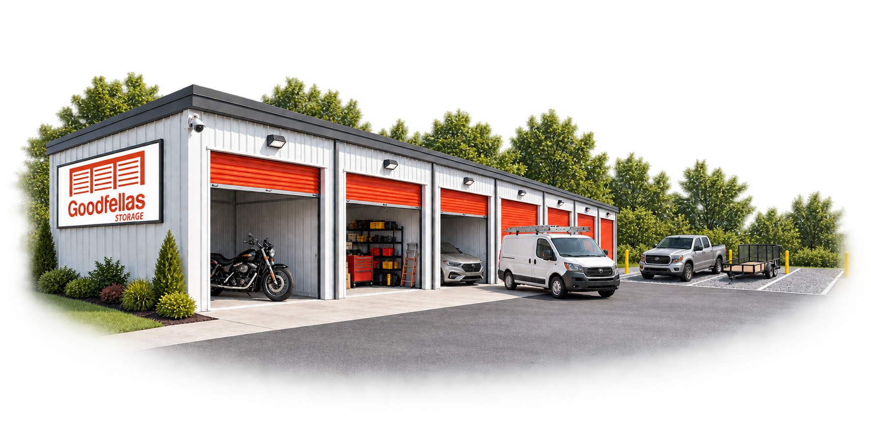 Drive-up storage units at Goodfellas Storage in Vidalia, GA