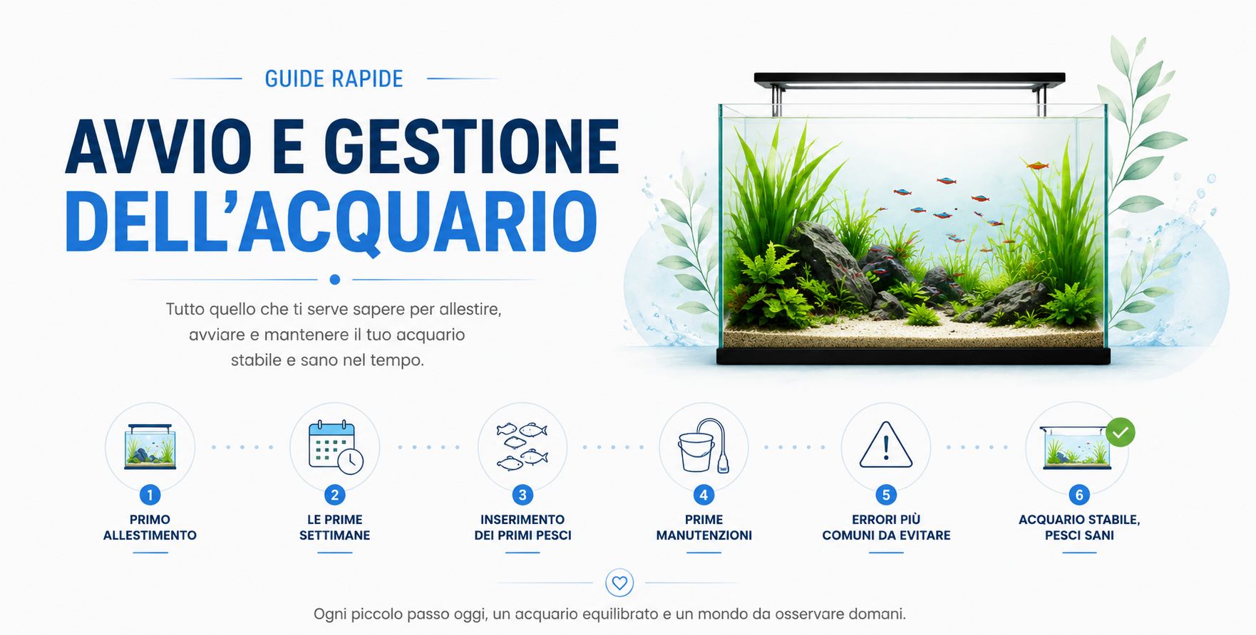 Guida rapida Fish In Net - avvio e gestione dell'acquario