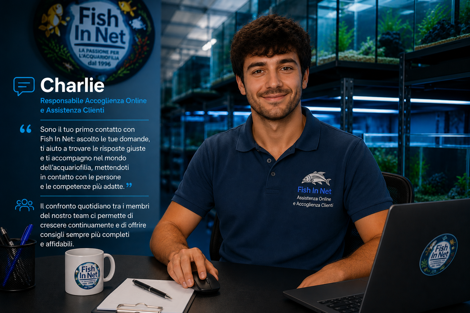 Charlie - assistente acquariofilo Fish In Net