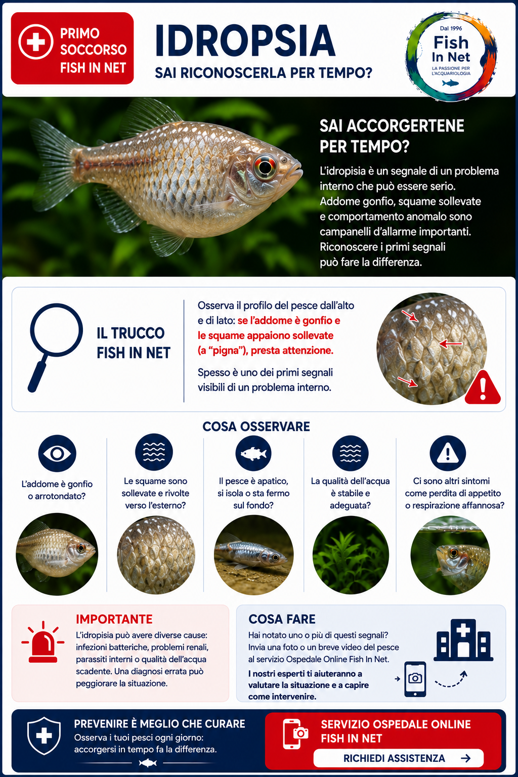 Idropisia nei pesci ornamentali