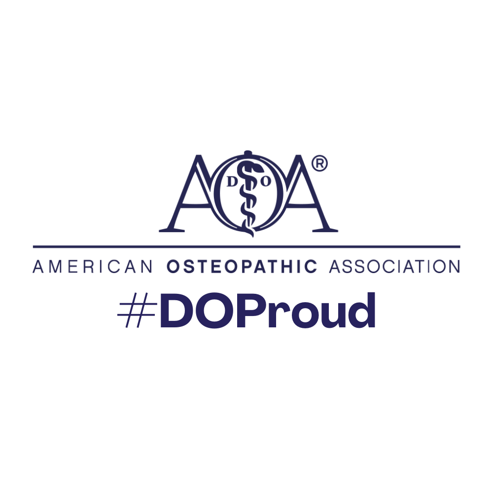 Logo of the American Osteopathic Association with text 