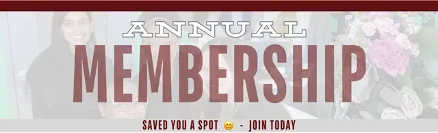 Annual membership banner with 