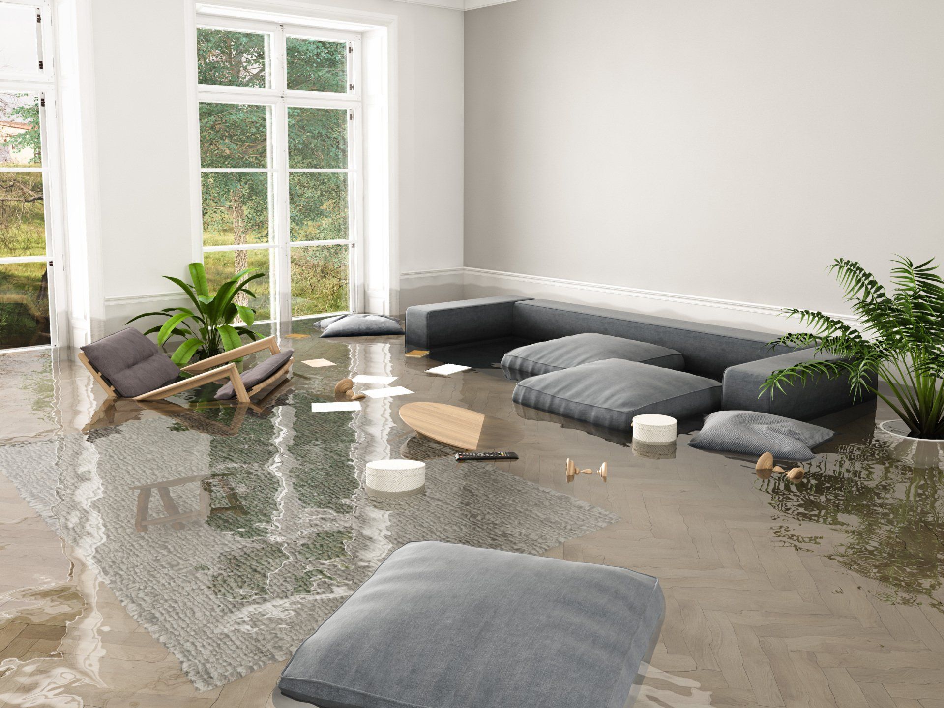 flood in brand new apartment.
