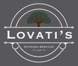 Lovati&rsquo;s Outdoor Services LLC logo with tree, circular frame, and gray background