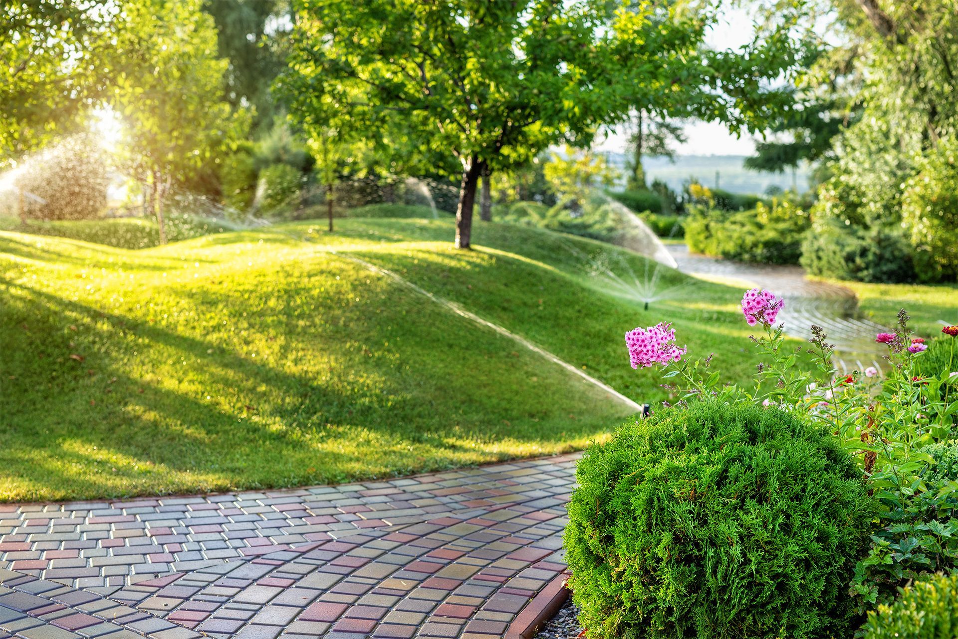 Sprinkler System in Park