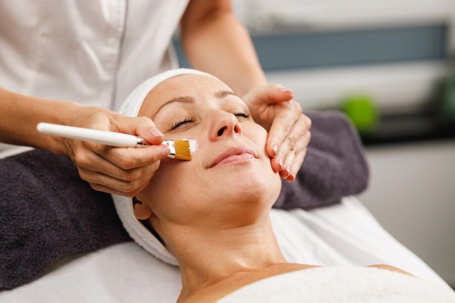 Facial treatment for skin tightening.