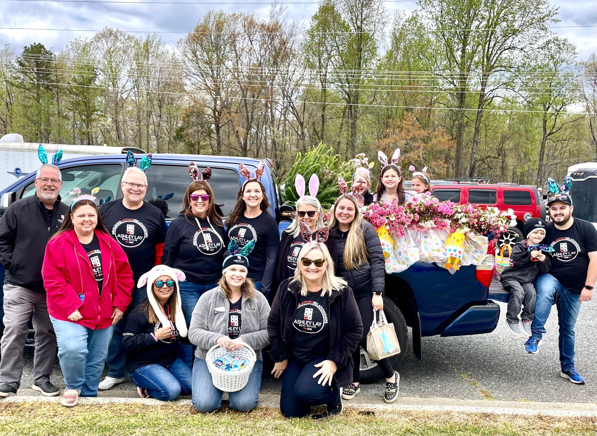 Ashley Lay Real Estate team at a community Easter event