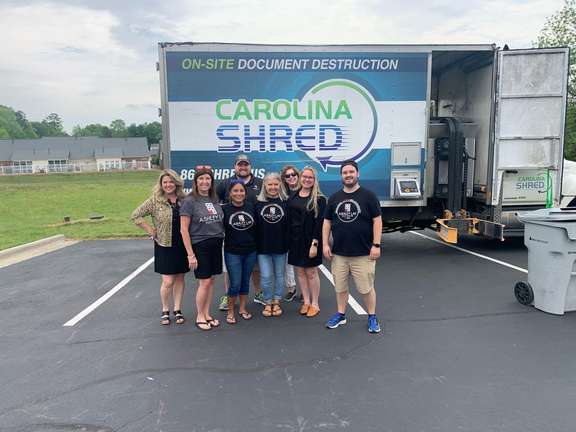 Ashley Lay Real Estate team at a Carolina Shred community shredding event