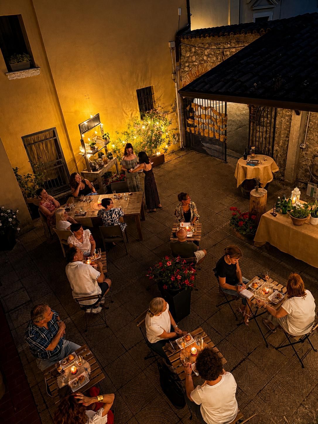 atmosfera dei Salotto Botanico con degustazione di erbe officinali