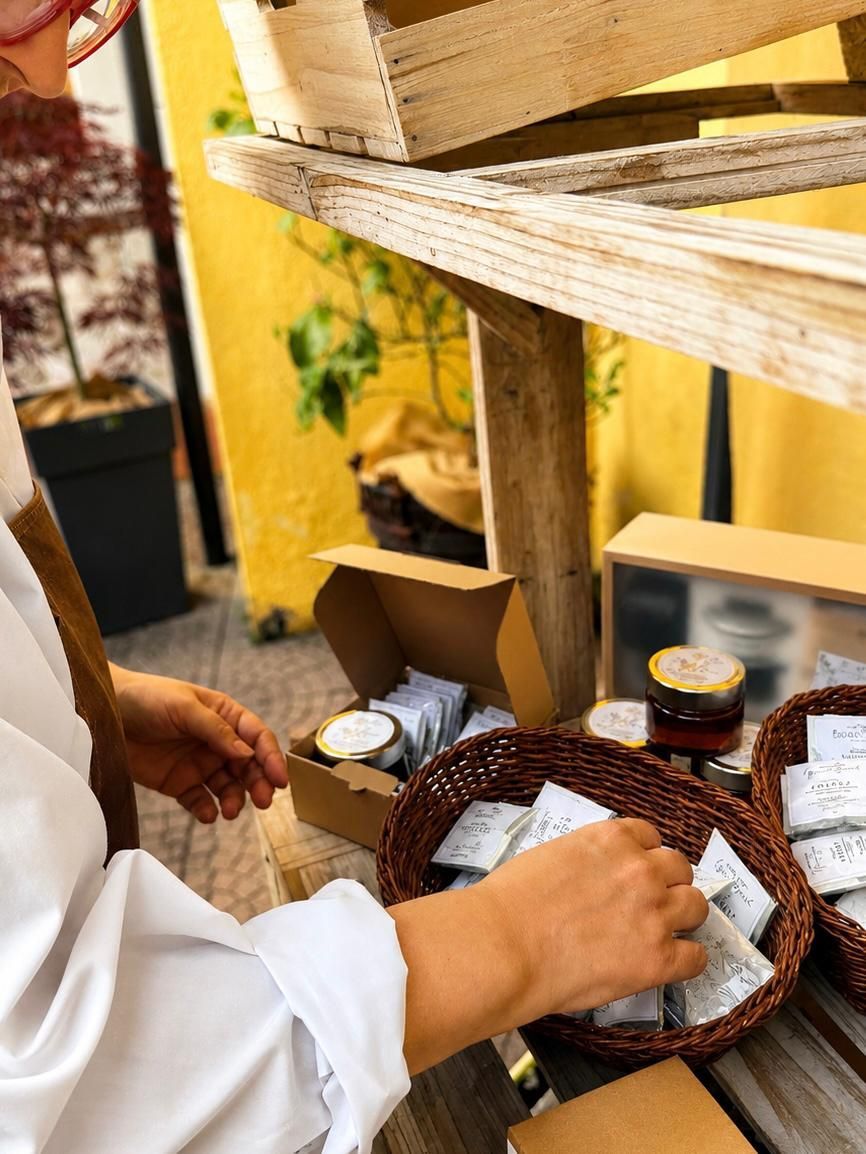 atmosfera dei Salotto Botanico con degustazione di erbe officinali
