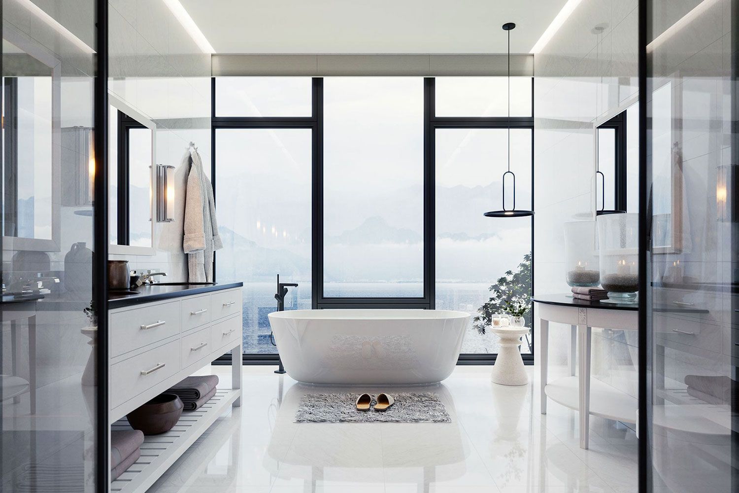 vetri per arredo bagno
