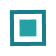Teal and white square logo with a smaller square centered inside a larger one.