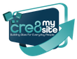 CreateMySite logo with teal arrow and tagline “Building Sites For Everyday People”