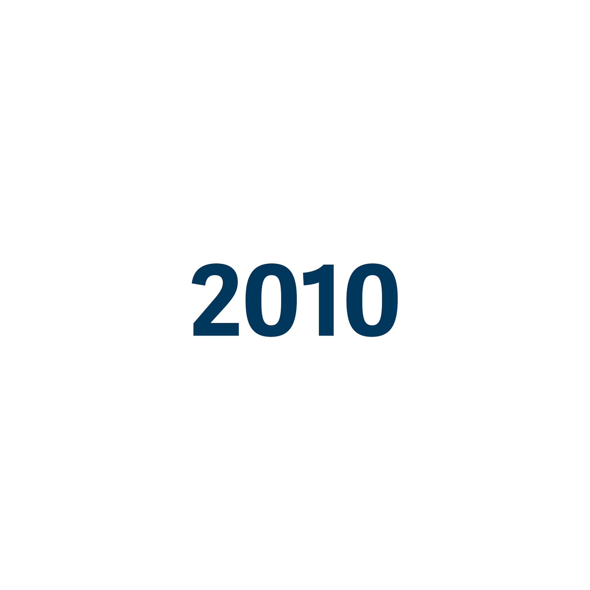 Das Jahr 2010 ist in blauer Schrift auf weißem Hintergrund geschrieben.