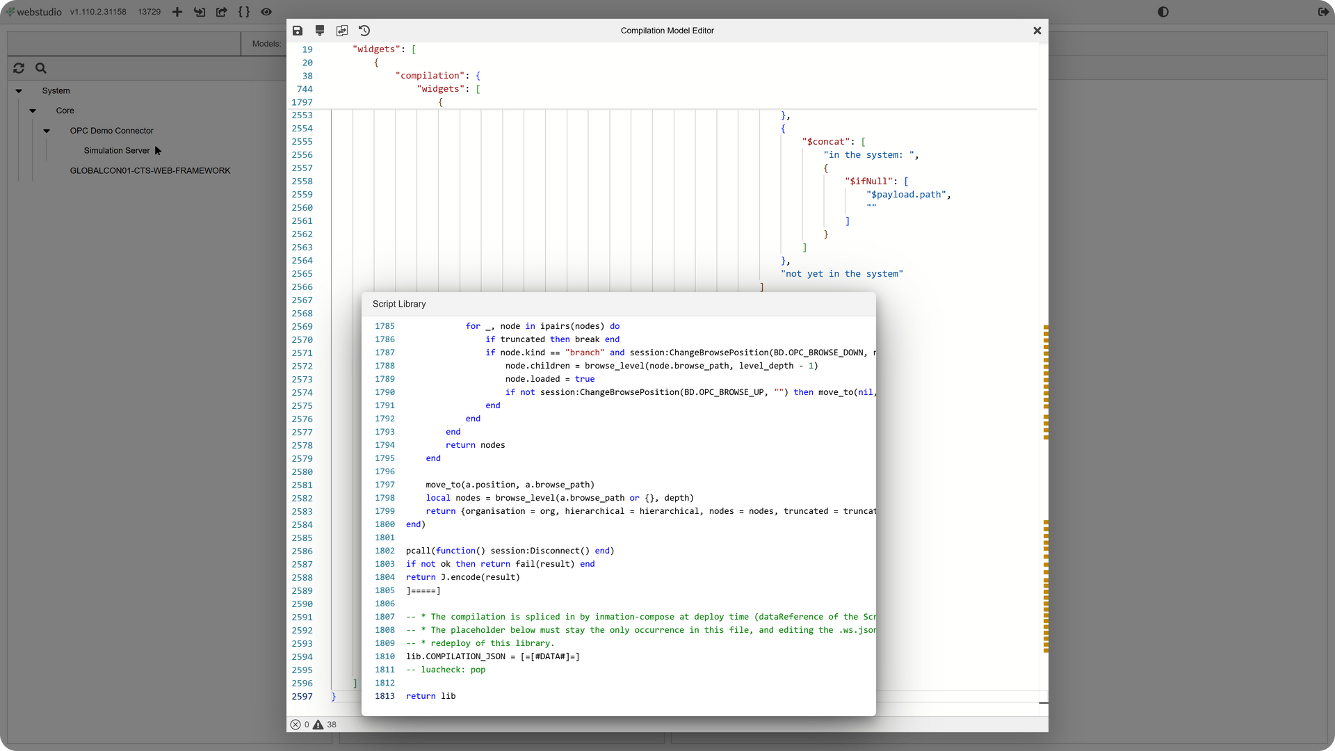 Standard WebStudio Datenanalyse