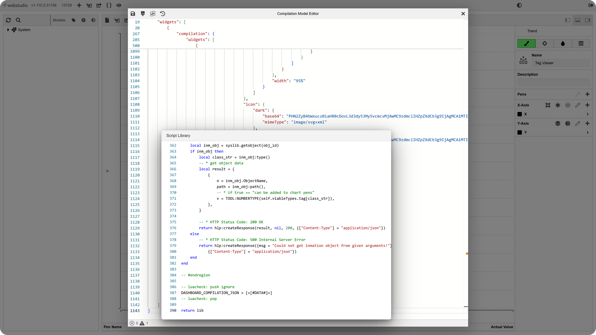 Standard WebStudio Anlagen-Dashboard