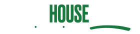 Logo for Grandhouse, a social club for creatives. Text is green and white on a black background.
