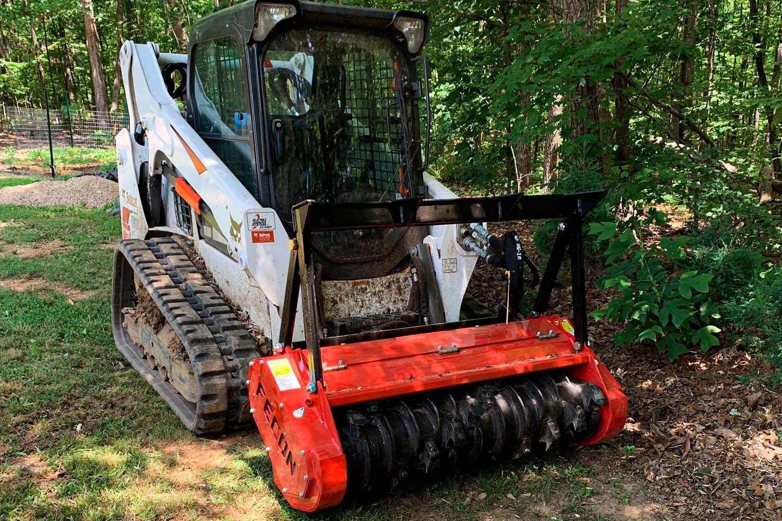 Top’em & Drop’em cleared thick underbrush using a forestry mulcher for a homeowner in Orange City, Florida.
