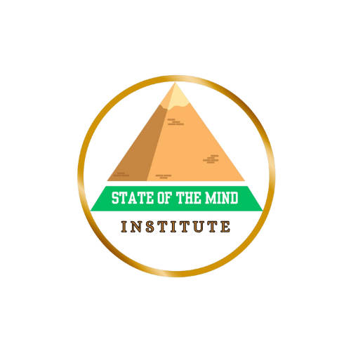 Logo with pyramid inside a gold circle. Text: 
