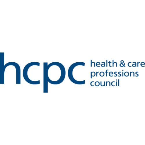 The dark blue Health and Care Professions Council (HCPC) logo on a white background.