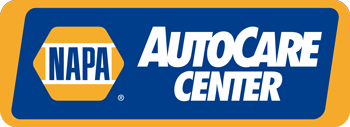 NAPA AutoCare Center logo in blue, orange, and white with yellow hexagon icon