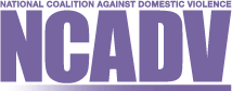 Logo for the National Coalition Against Domestic Violence, purple text
