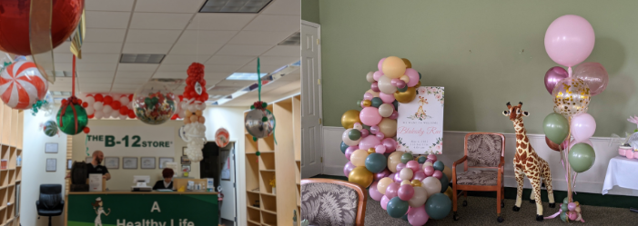 Two different classes of balloon garland