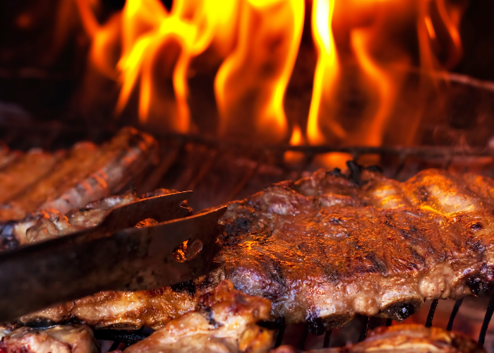 barbecue on smoker