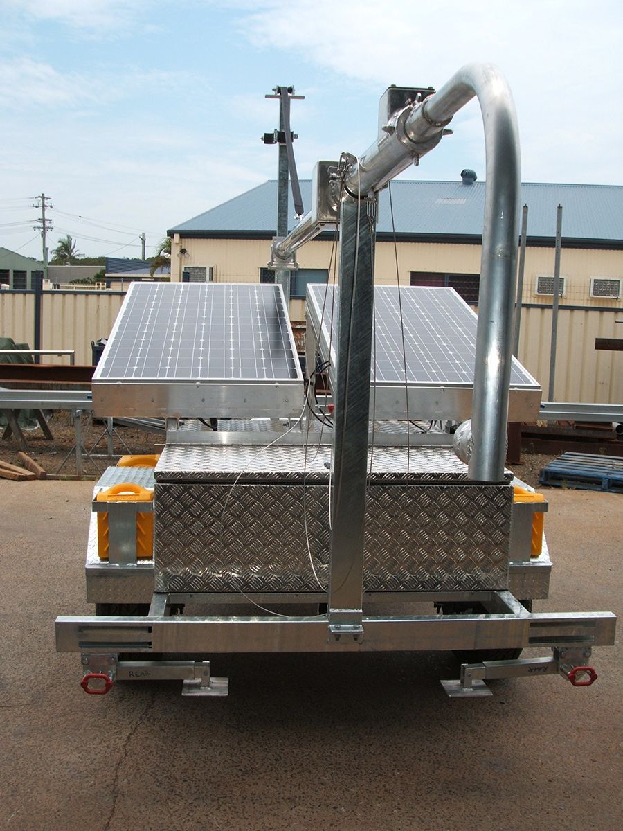 Solar Panel Kit on A Chequered Steel Mount — Weldcro Fabrication in Ballina, NSW