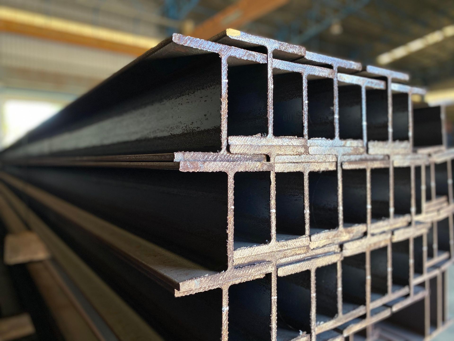 Stack Of Steel I-Beams — Weldcro Fabrication in Ballina, NSW