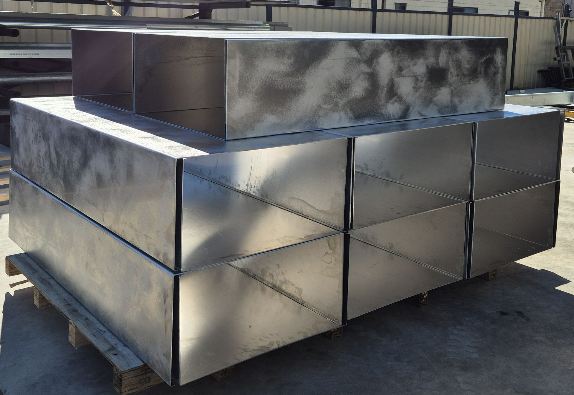 Large Stainless Steel Industrial Vents or Duct Structure — Weldcro Fabrication in Ballina, NSW