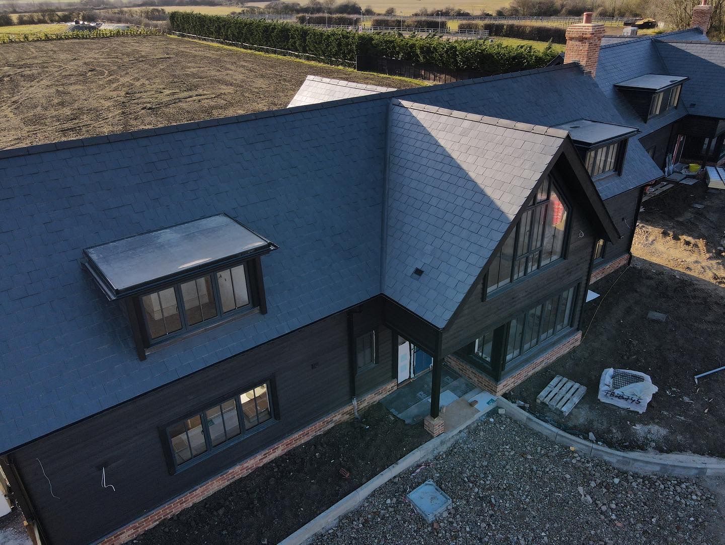 Modern style slate roof