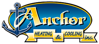 Anchor Heating & Cooling, Inc. logo with blue anchor and gold lettering