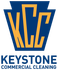 Keystone Commercial Cleaning logo with blue and gold stylized letters and company name text