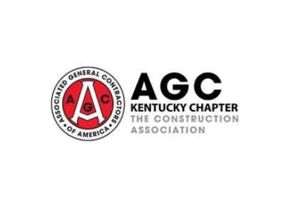 Logo for AGC Kentucky Chapter, with a red circle containing 
