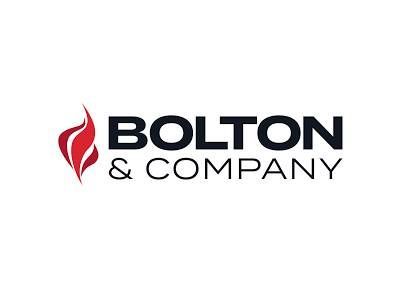 Bolton & Company logo: black text on white background with a red flame icon.
