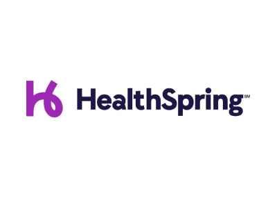HealthSpring logo: Purple abstract 