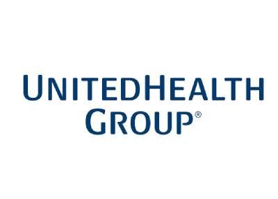 UnitedHealth Group logo in dark blue text on a white background.