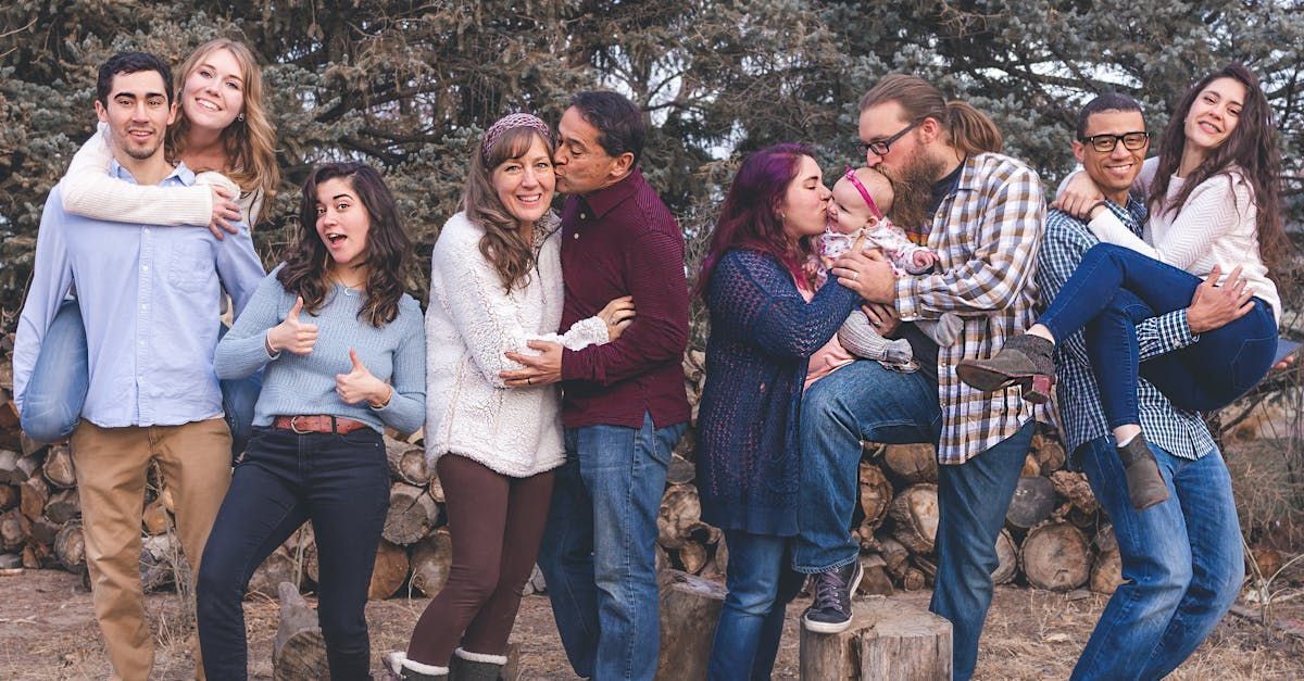 A group of people are posing for a picture together.
