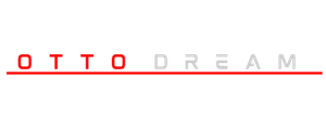 לוגו OTTO DREAM באדום ואפור מעל קו אופקי אדום