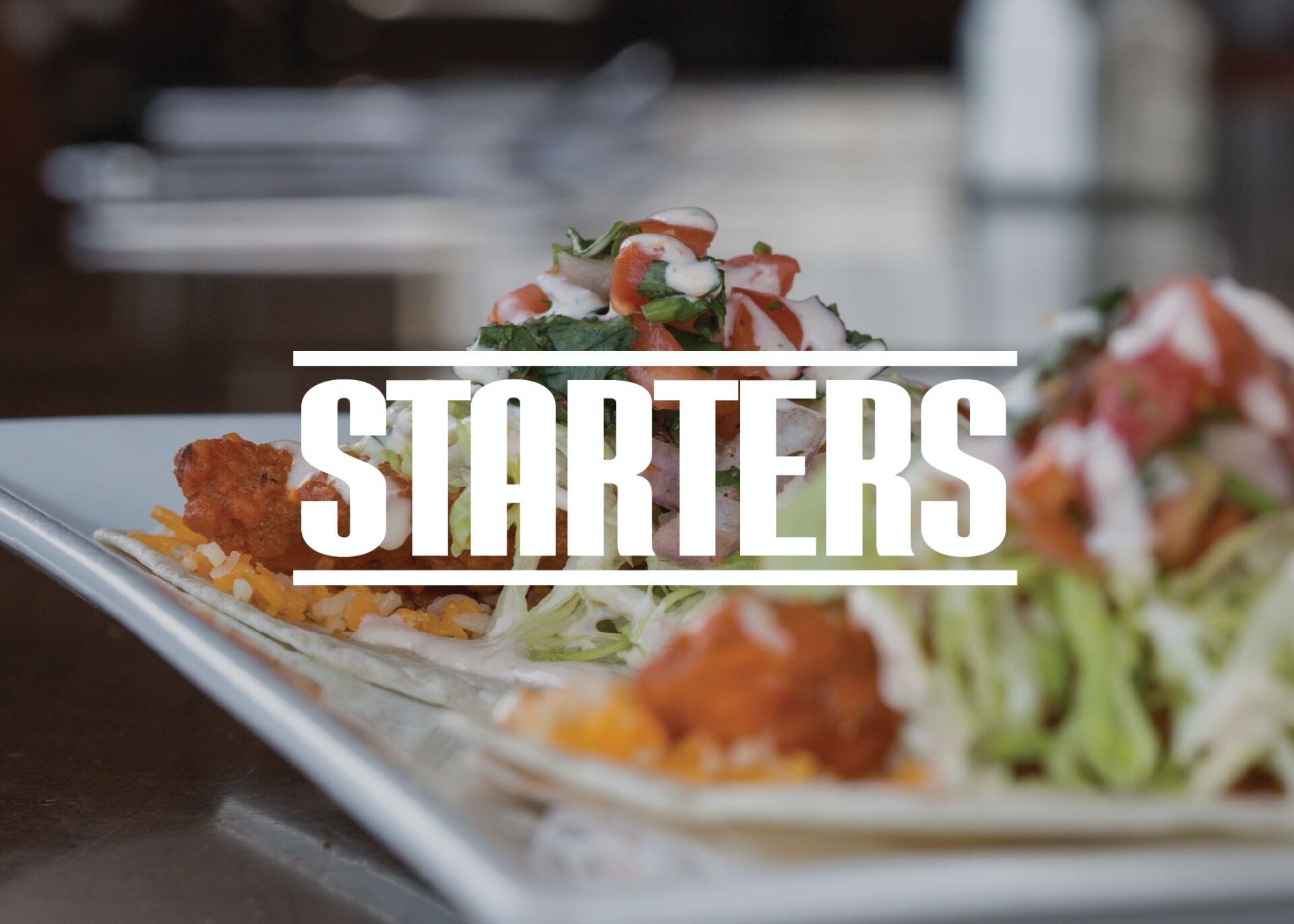Artisan flatbreads and salads