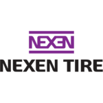 Logo Nexen Tires : « NEXEN » violet dans un encadré au-dessus de « NEXEN TIRE » en noir.