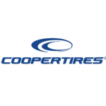 Logo Cooper Tires : ovale bleu en haut, « COOPERTIRES » en bleu.