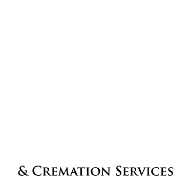 "& Cremation Services" logo in black serif text on a white background