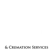 "& Cremation Services" logo in black serif text on a white background