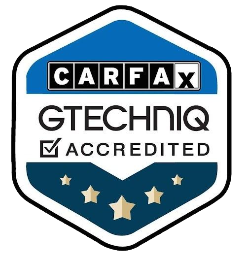 CARFAX Gtechniq Accredited badge: blue and white hexagon with stars and a checkmark.