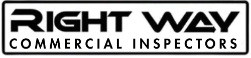 A logo for Right Way Commercial Inspectors on a white background