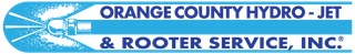 Orange County Hydro-Jet & Rooter Service, Inc. blue-and-white company logo with water jet graphic