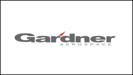 Gardner Aerospace logo: Gray text with red accent on white background.